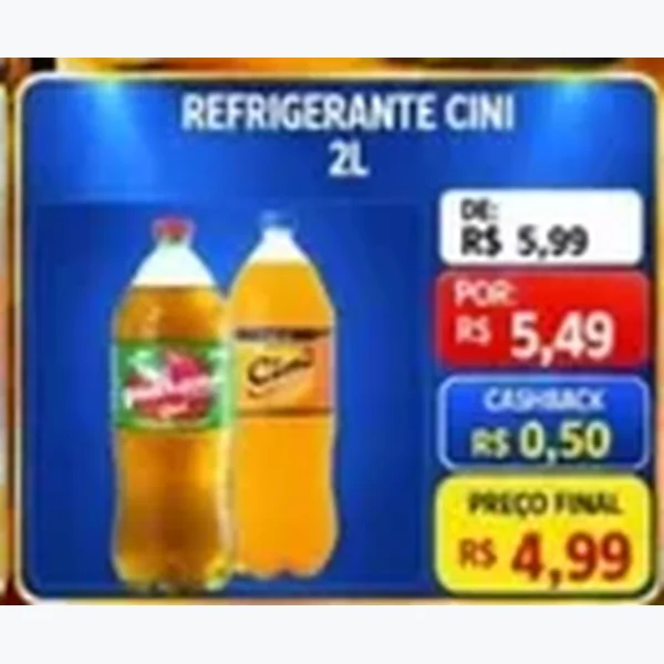 Recorte do encarte de Refrigerante Cini 2 L