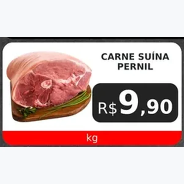 Recorte do encarte de Carne Suína Pernil