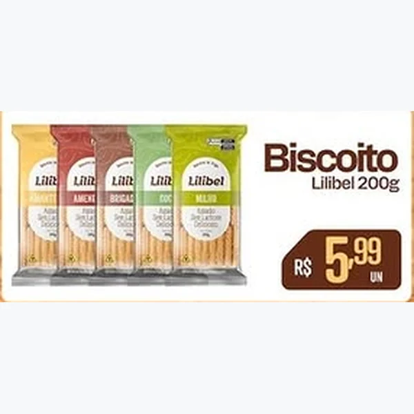Recorte do encarte de Biscoito Lilibel 200 g