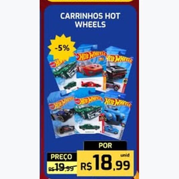 Recorte do encarte de Carrinhos Hot Wheels