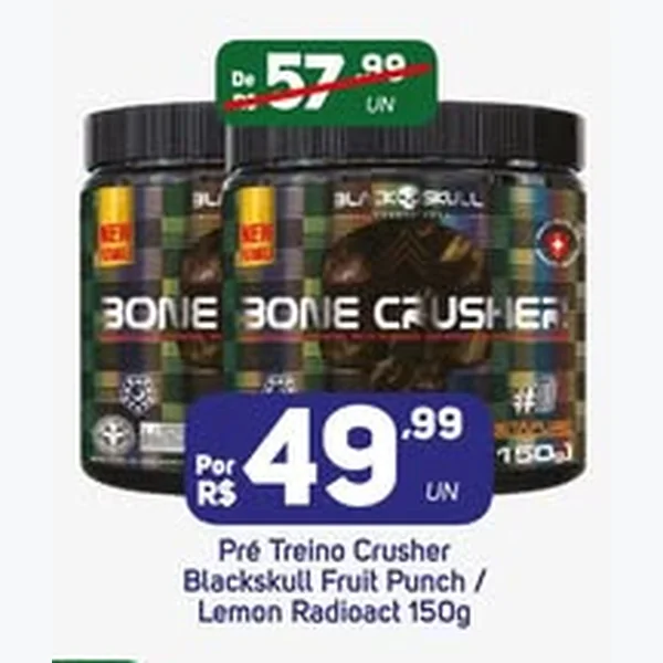 Pré Treino Crusher Lemon Radioact Blackskull 150 g