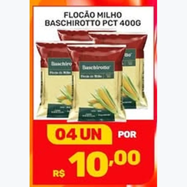 Recorte do encarte de Flocão de Milho Baschirotto 400 g