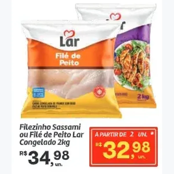 Filezinho Sassami Congelado Lar 2 kg