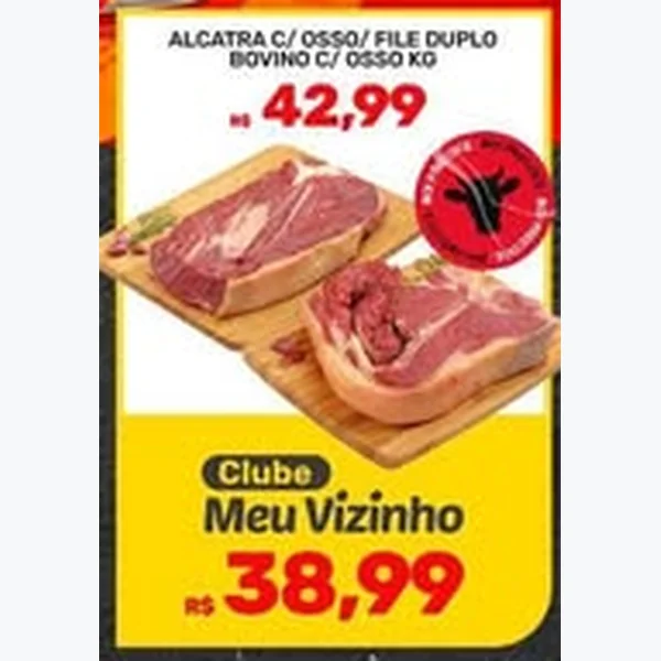 Recorte do encarte de Alcatra com Osso Friboi