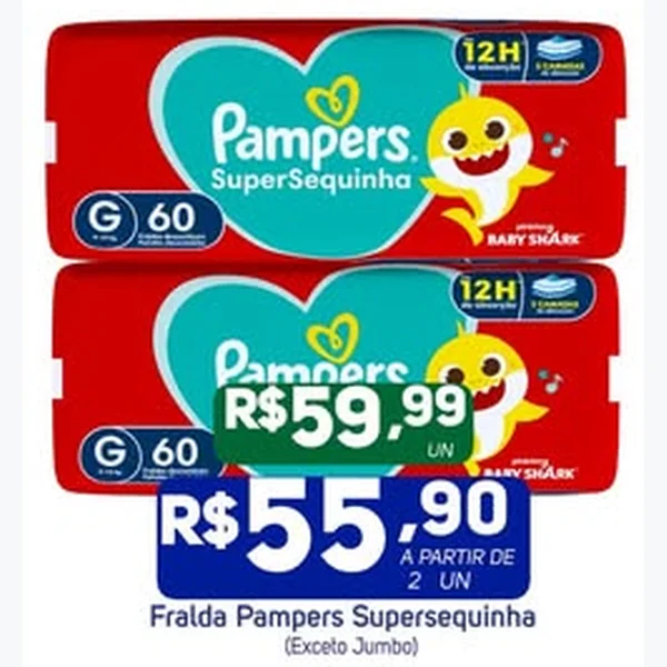 Recorte do encarte de Fralda Supersequinha Pampers