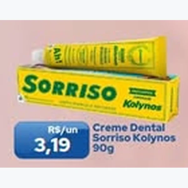 Creme Dental Sorriso Kolynos 90 g