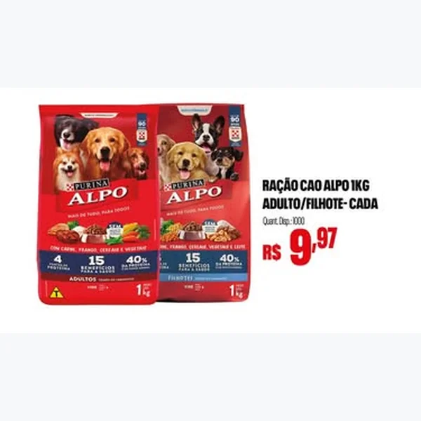 Ração para Cães Filhotes Alpo 1 kg