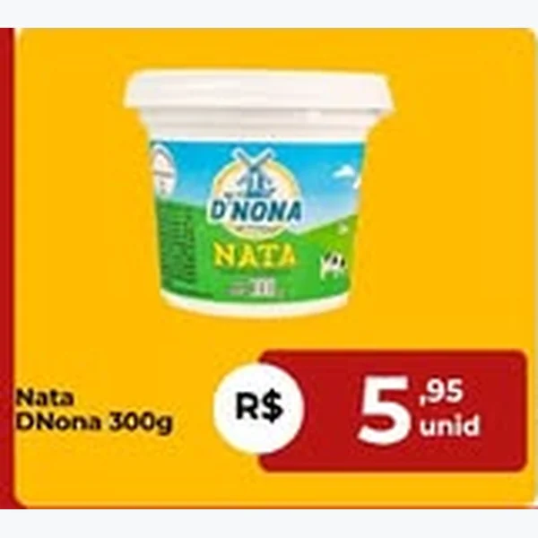 Recorte do encarte de Nata DNona 300 g