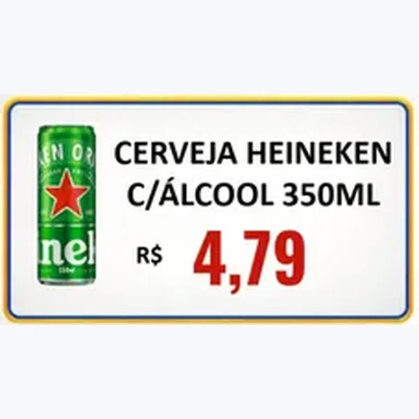Recorte do encarte de Cerveja Heineken 350 ml