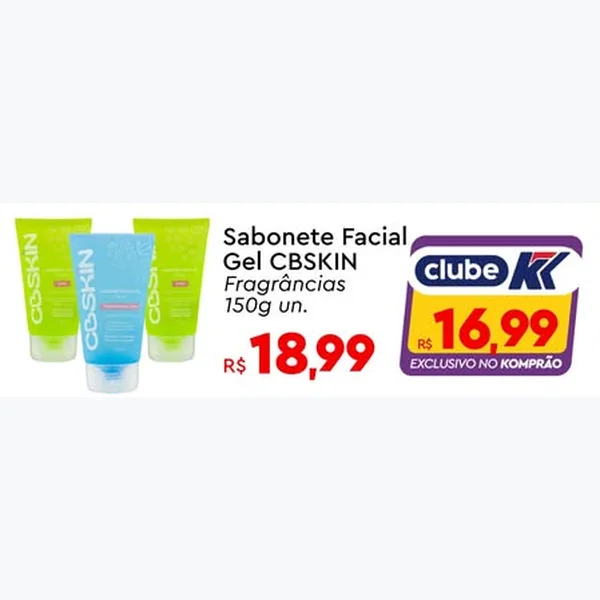 Recorte do encarte de Sabonete Facial Gel CBSKIN 150 g