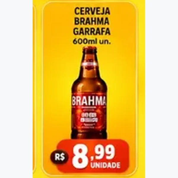Cerveja Garrafa Brahma 600 ml