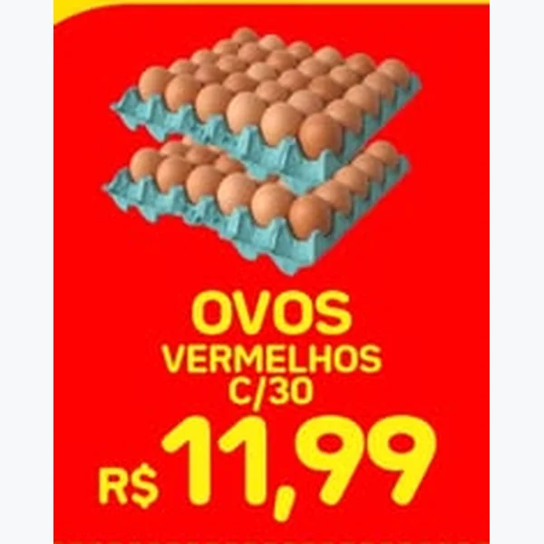 Ovos Vermelhos 30 un