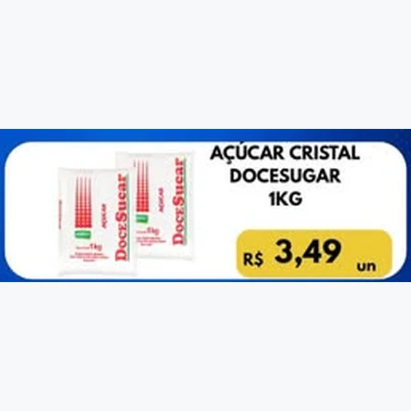 Açúcar Cristal Docesugar 1 kg