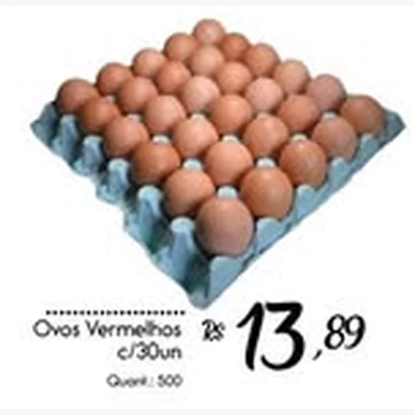 Ovos Vermelhos 30 un