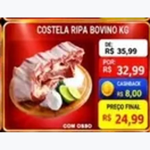 Costela Ripa Bovino