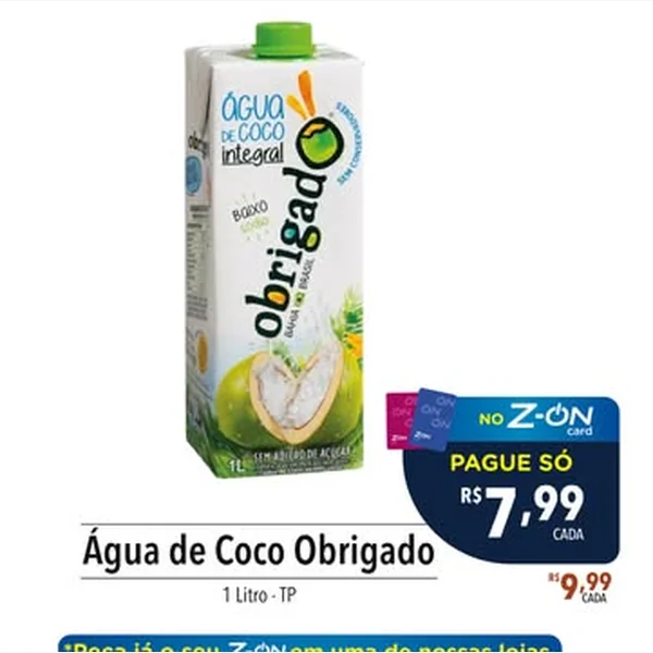 Água de Coco Integral Obrigado 1 L