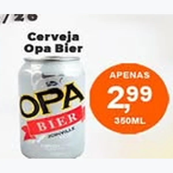 Recorte do encarte de Cerveja Opa Bier 350 ml