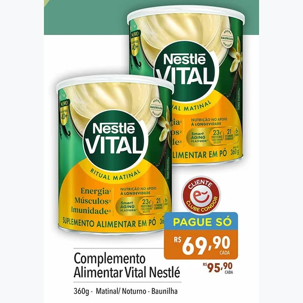 Recorte do encarte de Complemento Alimentar Vital Matinal Nestlé 360 g