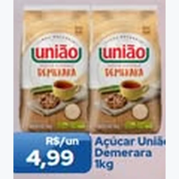 Recorte do encarte de Açúcar Demerara União 1 kg