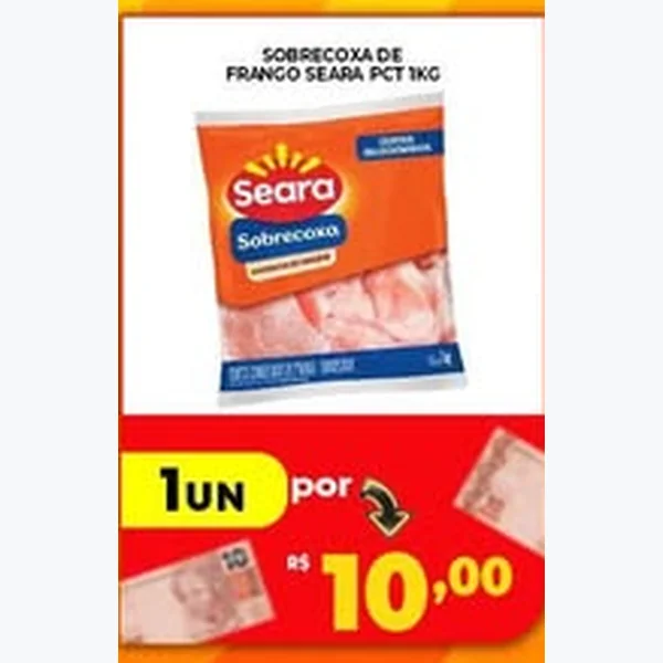 Recorte do encarte de Sobrecoxa de Frango Seara 1 kg