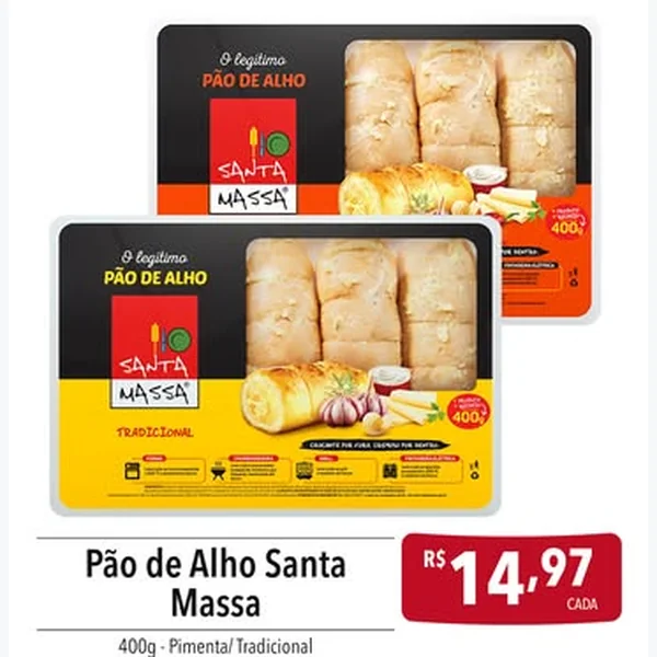 Pão de Alho Pimenta Santa Massa 400 g