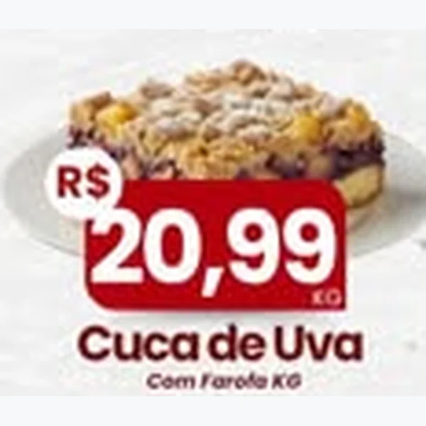 Cuca de Uva com Farofa Dona Bê