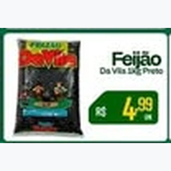 Recorte do encarte de Feijão Preto Da Vila 1 kg