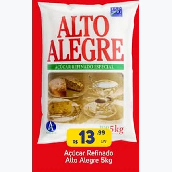 Açúcar Refinado Especial Alto Alegre 5 kg