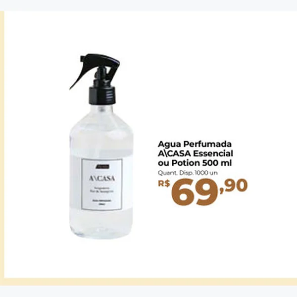 Recorte do encarte de Agua Perfumada Potion A\CASA 500 ml