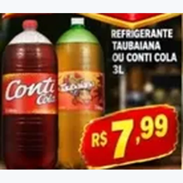 Recorte do encarte de Refrigerante Taubaiana 3 L