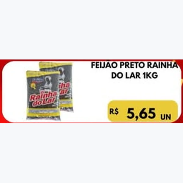Recorte do encarte de Feijão Preto Rainha do Lar 1 kg