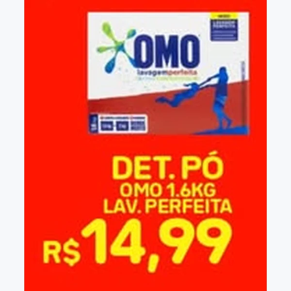 Recorte do encarte de Detergente em Pó Lavagem Perfeita Omo