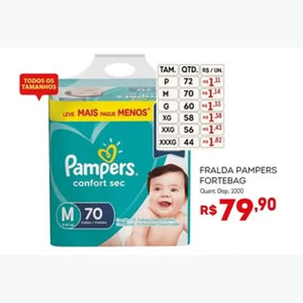 Fralda Confort Sec Pampers