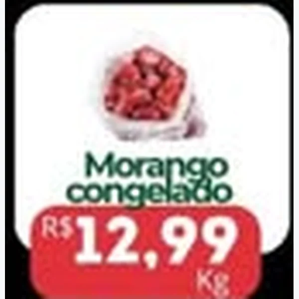 Recorte do encarte de Morango Congelado