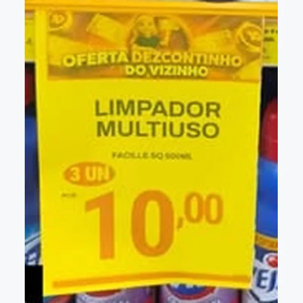 Recorte do encarte de Limpador Multiuso Facille 500 ml