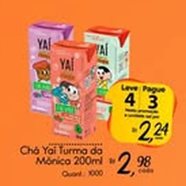 Chá Turma da Mônica Yai 200 ml
