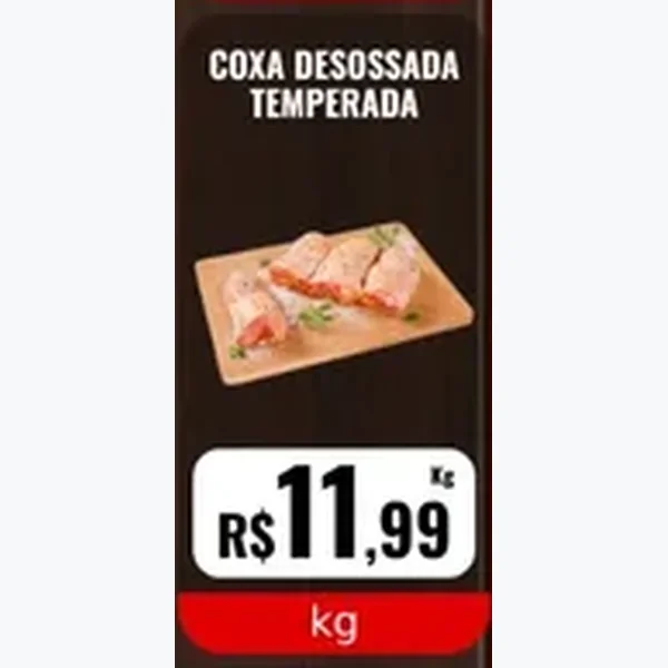Recorte do encarte de Coxa Desossada Temperada