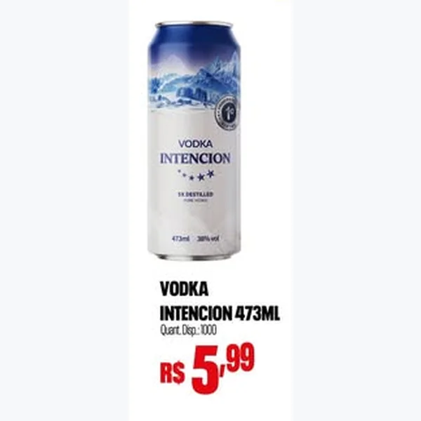 Recorte do encarte de Vodka Intencion 473 ml