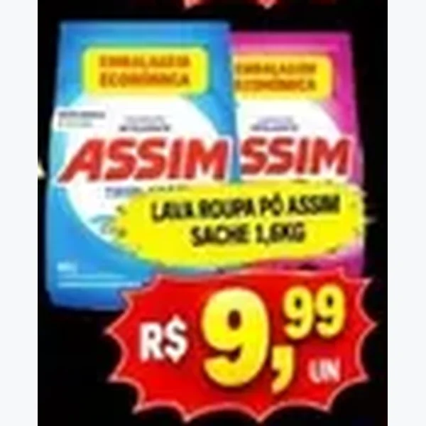 Lava Roupa em Pó Assim 1,6 kg