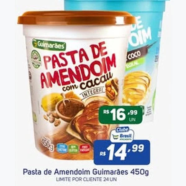 Recorte do encarte de Pasta de Amendoim com Cacau Guimarães 450 g
