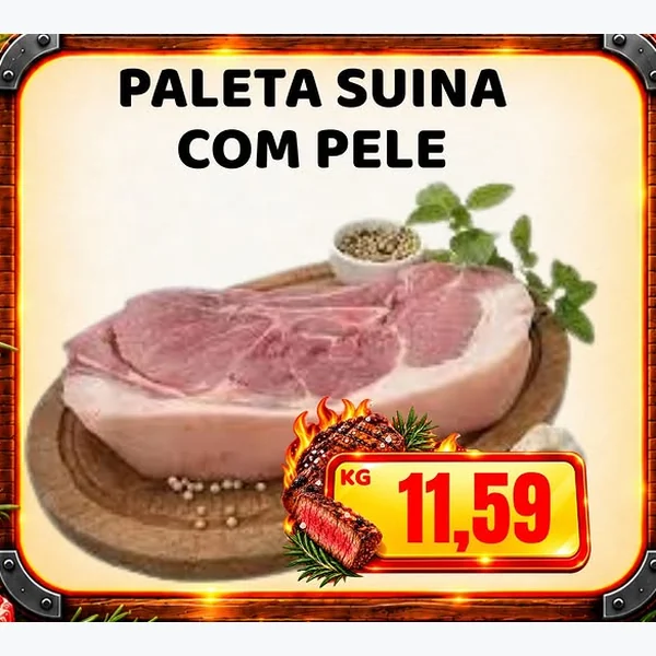 Paleta Suína com Pele