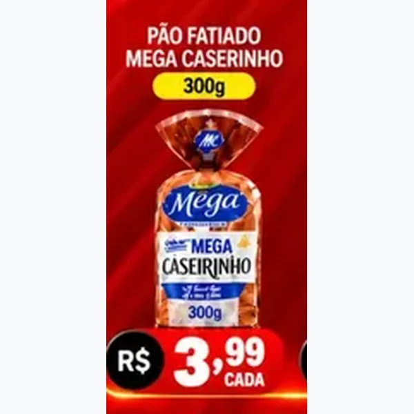 Pão Fatiado Mega Caseirinho 300 g