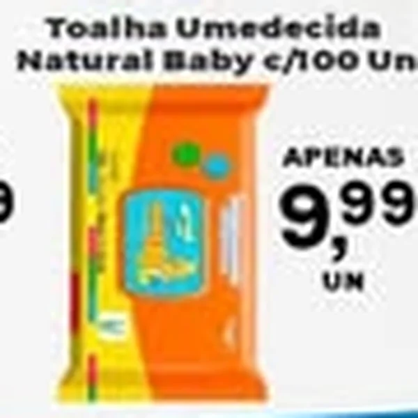 Recorte do encarte de Toalha Umedecida Natural Baby 100 un