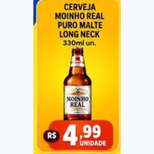 Cerveja Puro Malte Long Neck Moinho Real 330 ml