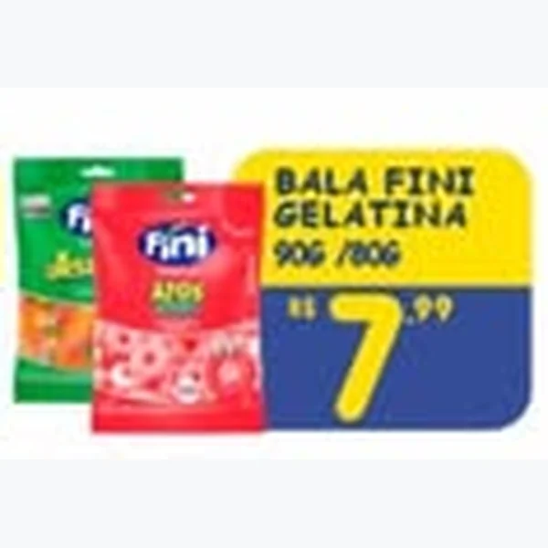 Recorte do encarte de Bala Gelatina Fini 90 g