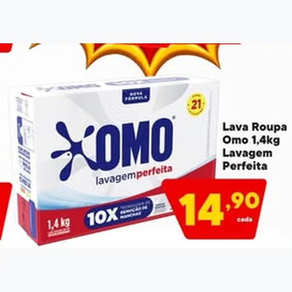 Lava Roupa Lavagem Perfeita Omo 1,4 kg