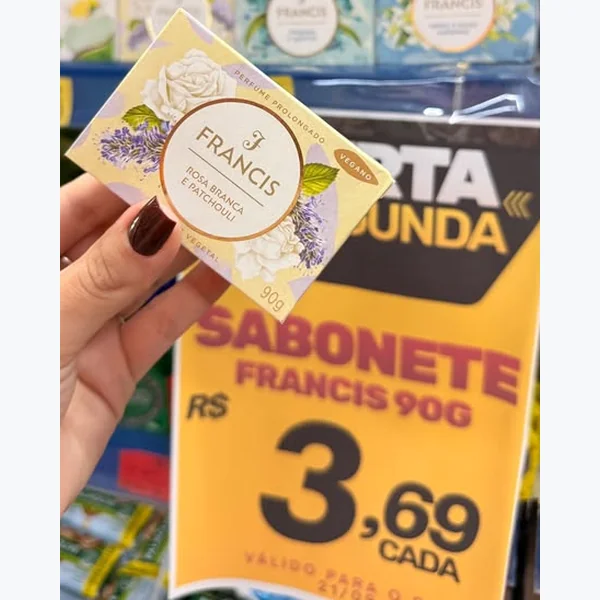 Sabonete Rosa Branca e Patchouli Francis 90 g