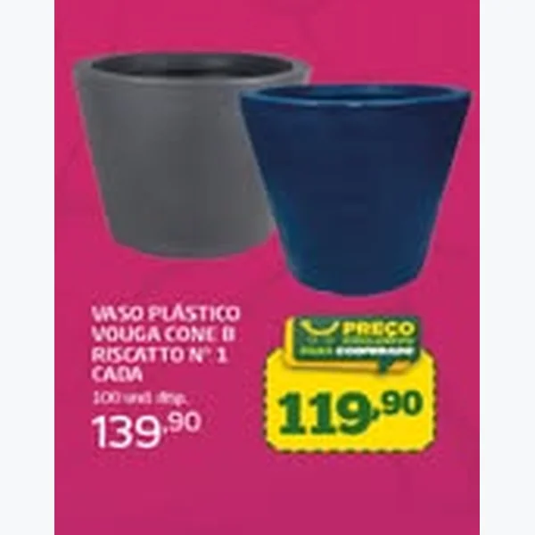 Recorte do encarte de Vaso Plástico Cone Riscatto Nº 1 Vouga