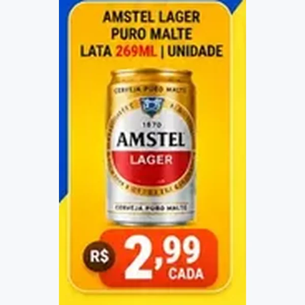 Cerveja Lager Puro Malte Amstel 269 ml