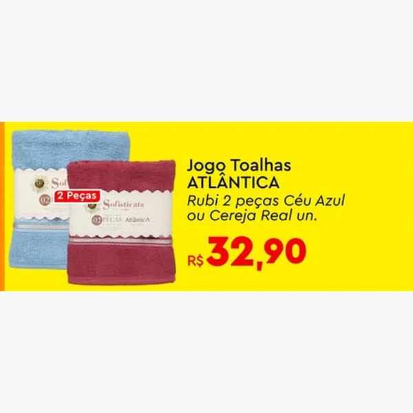 Recorte do encarte de Jogo Toalhas Rubi Atlântica 2 un